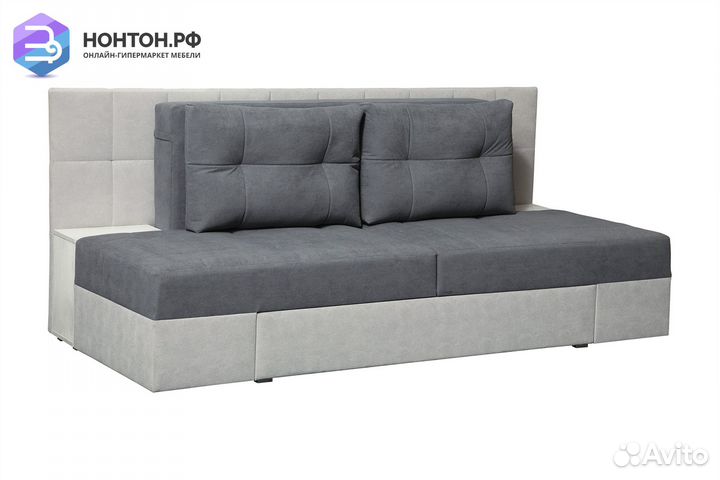 Диван трансформер Даллас темно-серый / светло-серы