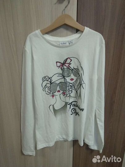 Футболка новая с длинным рукавом на девочку