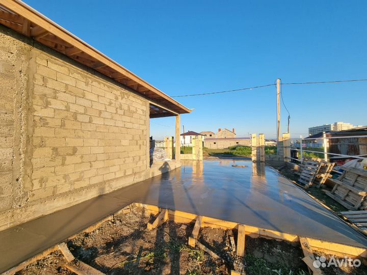 Бетонирование двора