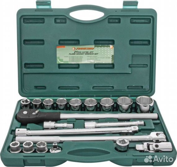 S04H6321S набор головок торцевых 3/4''DR, 19-5