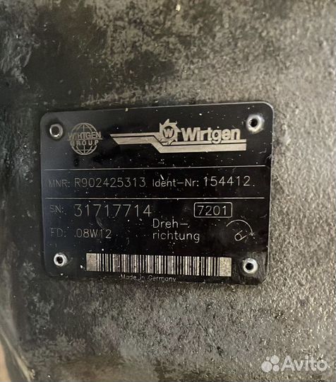 Ремонт гидронасосов и гидромоторов Wirtgen