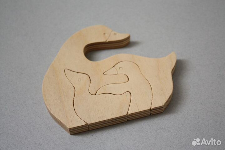 Деревянные пазлы семья уток Пазлы для детей