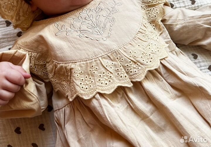 Нарядное боди для девочки 74