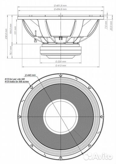 Динамик EighteenSound 18LW2600/8