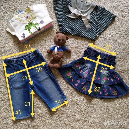 Вещи пакетом для девочки 104 110