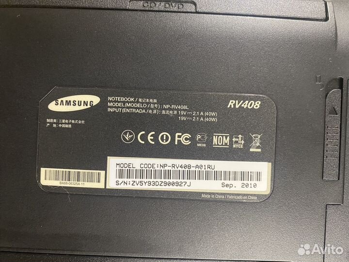 Ноутбук Samsung RV408