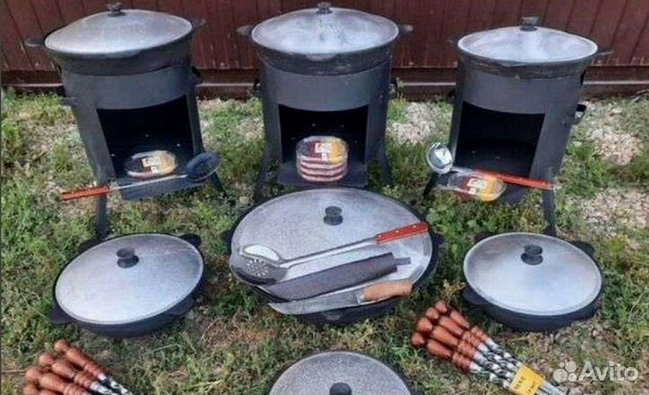 Казан чугунный Узбекистан с крышкой