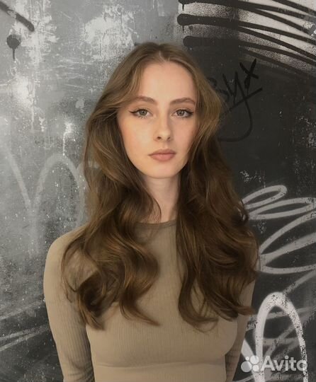 Окрашивание волос, стрижка и укладка модель