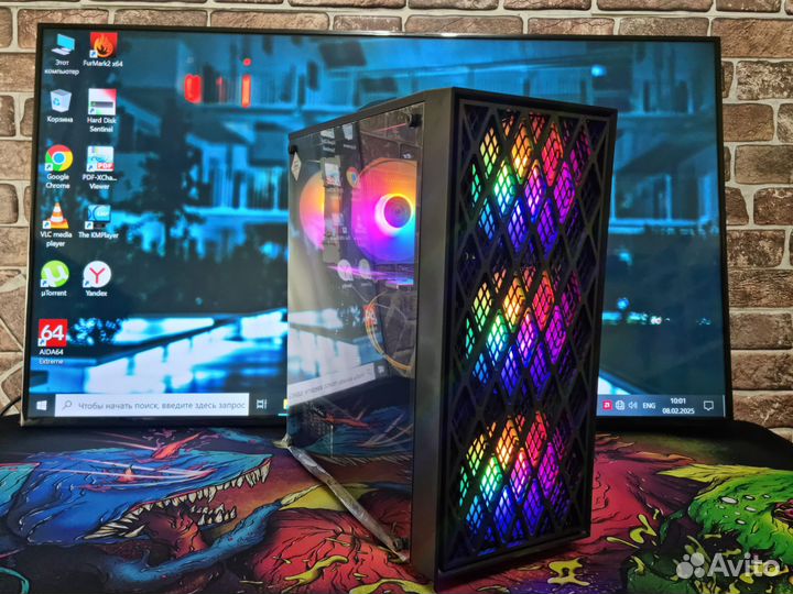 Игровой пк 10ядер/20потоков/64GB/RX 8GB/SSD512