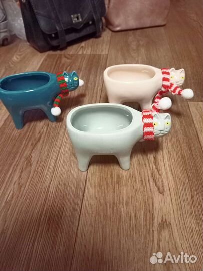 Горшки для цветов котик