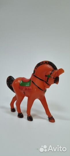 Игрушка СССР. Лошадь. Конь. Цирк. Вятка. Пластик