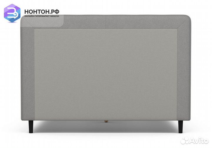 Кровать Эльза рогожка серая