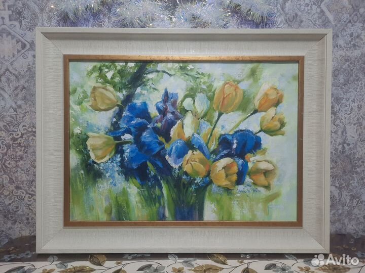Картина маслом на холсте цветы