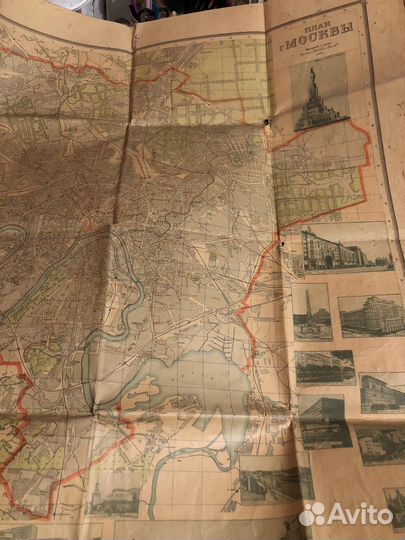План москвы + схема транспорта 1939г