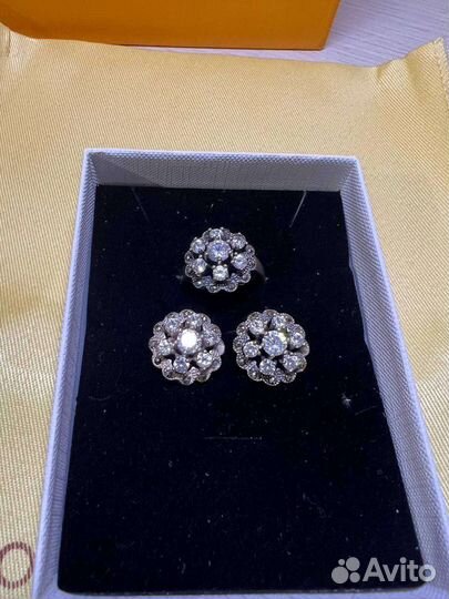 Серебряные серьги с кольцом