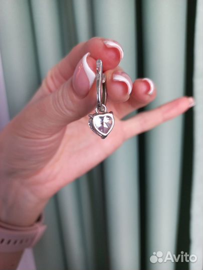 Серебряные серьги трансформеры с фианитом