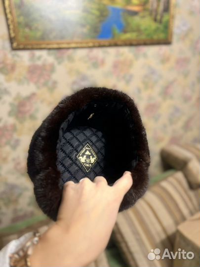 Шапка норковая мужская обманка