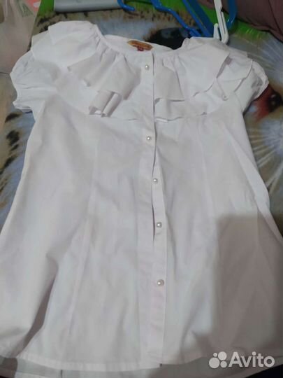 Блузка школьная новая 158, юбка, юбка-шорты