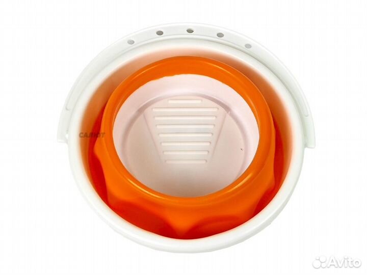 Ведро для прикормки East Shark складное оранж 1,5л