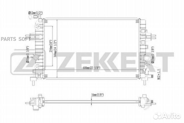 Радиатор охлаждения Опель Зафира B 05