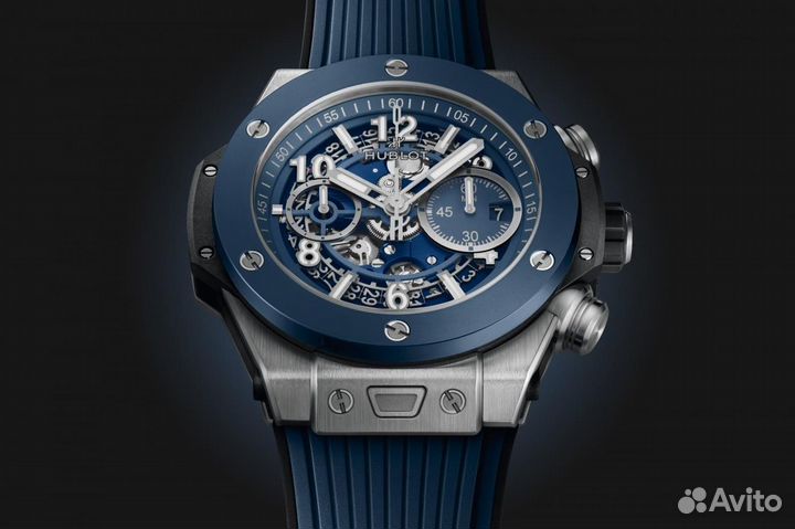 Hublot BIG bang unico titanium blue ceramic 44мм 4