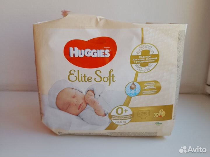 Huggies elite soft 0+, 21 штука