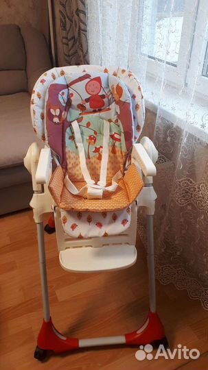 Детский стульчик для кормления chicco polly