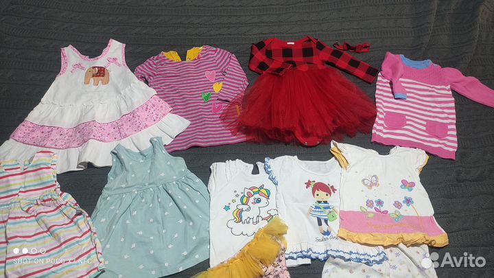 Вещи пакетом для девочки 74-92