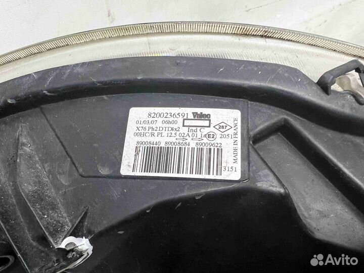 Фара правая Renault Kangoo