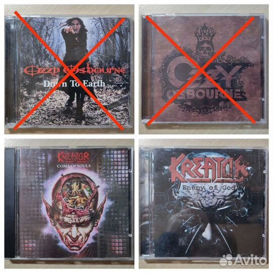 CD и DVD разных рок групп