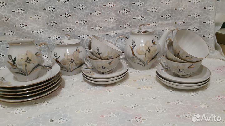Сервиз чайный фарфор Дулево