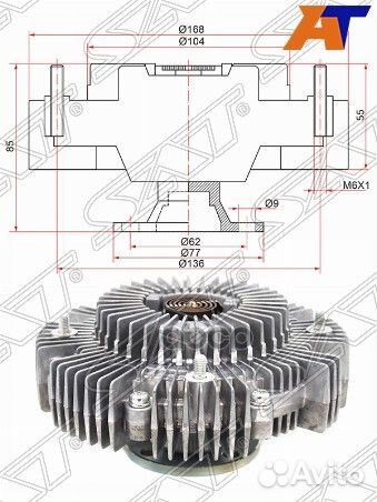 Вискомуфта toyota land cruiser prado 2TR ST-170