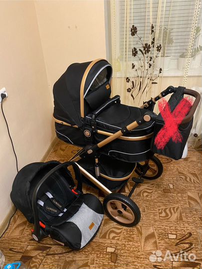 Коляска luxmom 3 в 1 бу