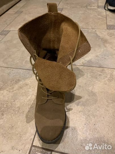 Ботинки женские демисезонные замшевые