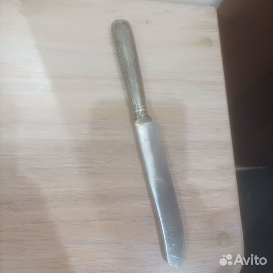 Нож столовый серебро 800 пробы германия rostfrei