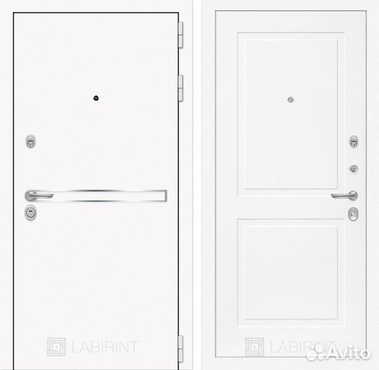 Дверь с терморазрывом и зеркалом Черная