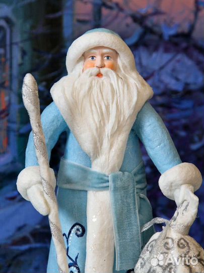 Дед Мороз и Снегурочка ватная игрушка