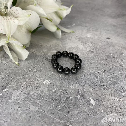 Кольцо из натурального Шунгита безразмерное