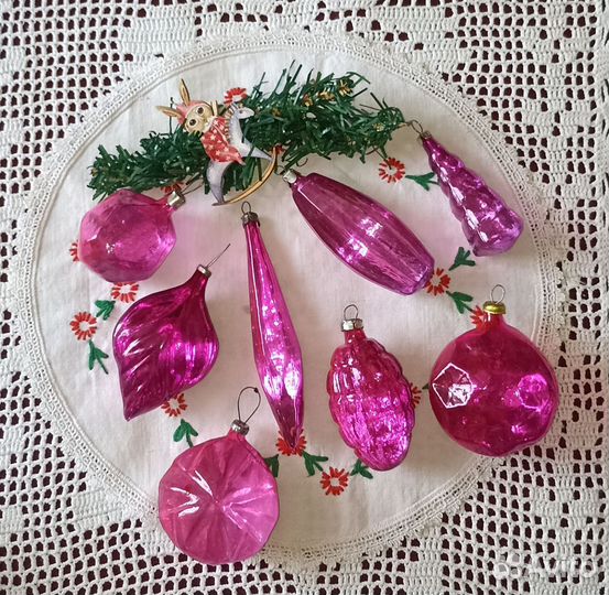 Ёлочные игрушки полульдинки набор