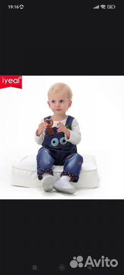 Детский джинсовый комбинезон