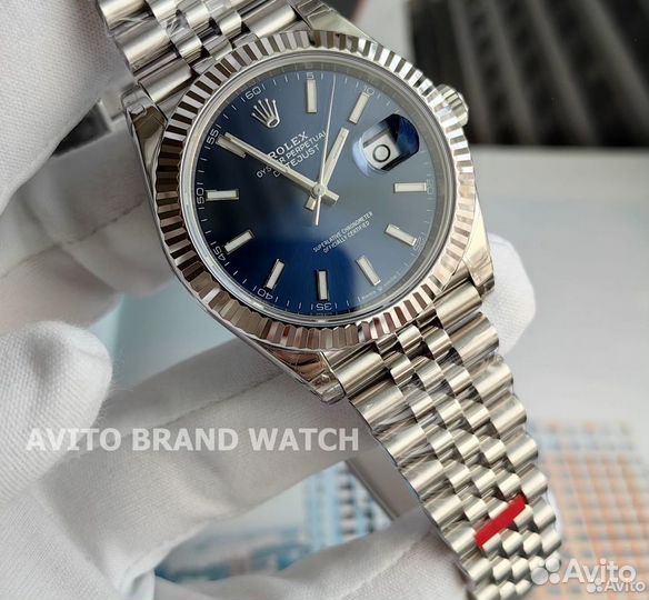 Часы мужские Rolex DateJust 41 синий циферблат