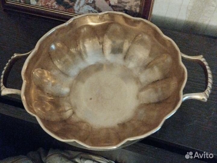 Ваза для фруктов латунь