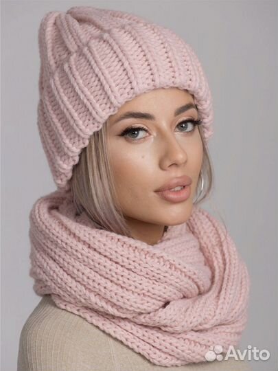 Комплект шапка и снуд