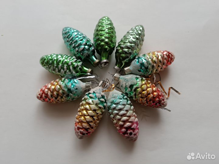 Елочные игрушки СССР Льдинки Фигурки
