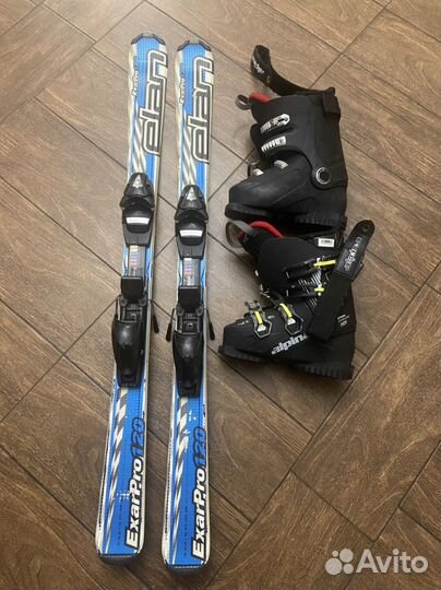 Горные лыжи с ботинками 36р