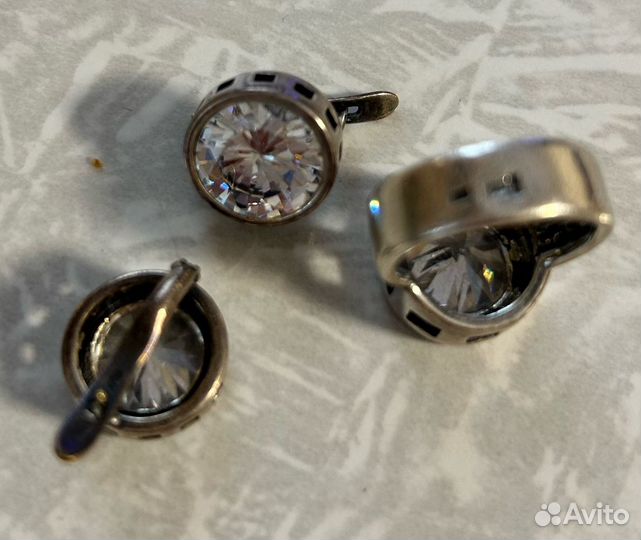 Продам серьги кольцо из серебра