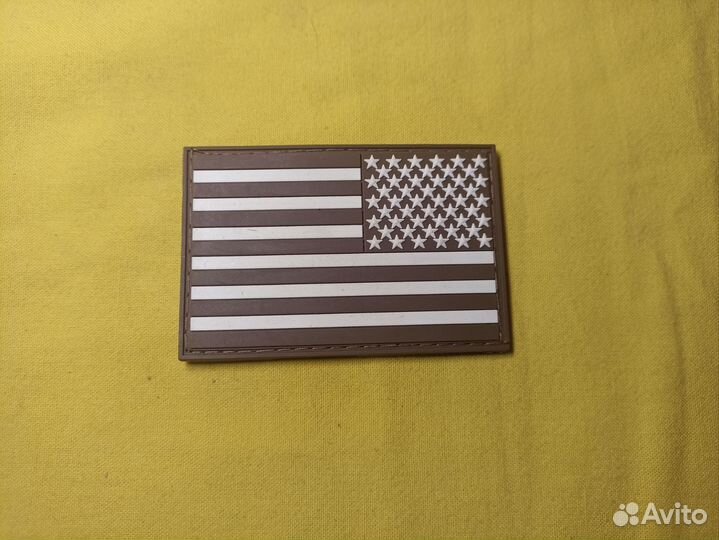 Патч/нашивка флаг США. пвх, светящийся