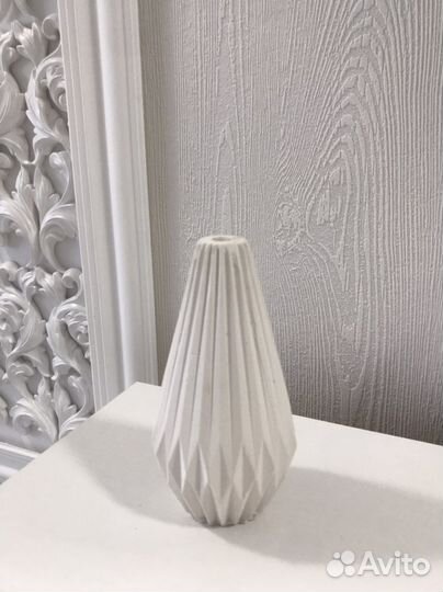 Вазочка и поднос из гипса