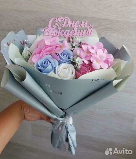 Букет из мыльных цветов