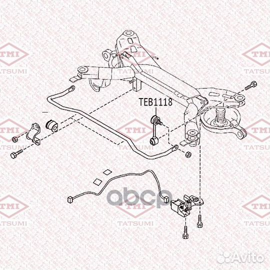 Тяга стабилизатора задняя L/R TEB1118 tatsumi